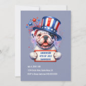 Schattige patriottische feestuitnodiging kaart (Voorkant)