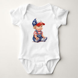 SCHATTIGE PATRIOTTISCHE KLEINE BABY JONGEN ROMPER