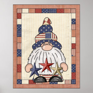 schattige patriottische koepelliefhebbers poster