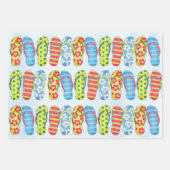 Schattige Patroon Eenvoudige Zomer Teenslippers Inpakpapier Vel (Voorkant)