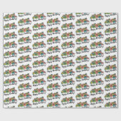 Schattige patroon kleurrijke verjaardag cadeaupapier (Vlak)