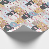 Schattige patroon van varkens cadeaupapier (Hoek)
