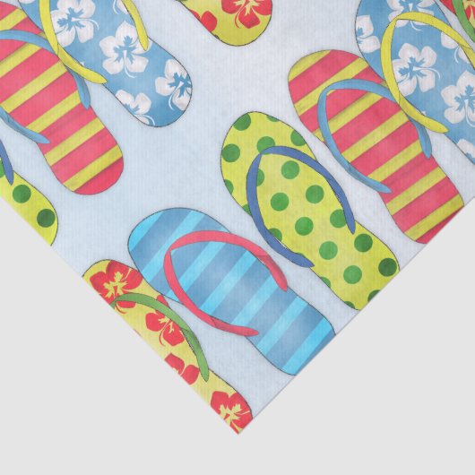 Schattige Patroon Zomer Eenvoudige Chic Teenslippe Tissuepapier (Detail)