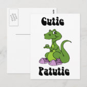 Schattige Patutie Dino Briefkaart (Voorkant / Achterkant)