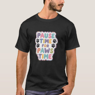 Schattige Pauzetijd voor Pootjes Tijd Hond en Kat T-shirt