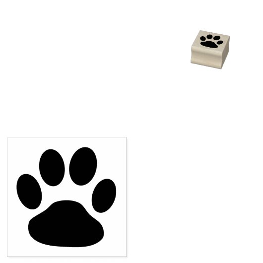 Schattige paw print 1 inch inktstempel rubberstempel (Gestempeld)