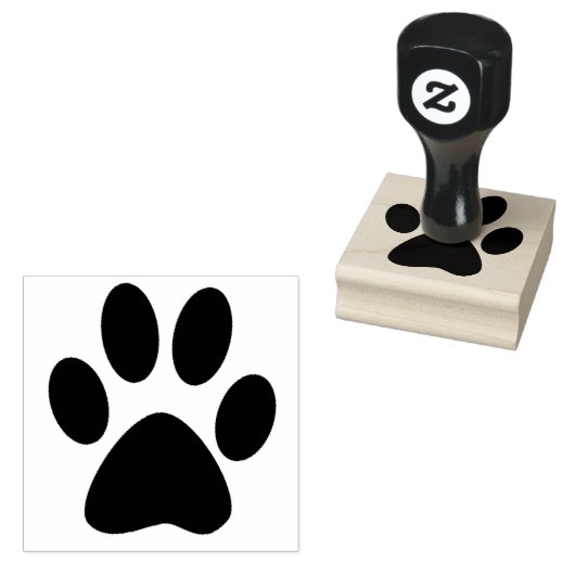 Schattige paw print 1 inch inktstempel rubberstempel (Gestempeld)