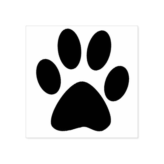 Schattige paw print 1 inch inktstempel rubberstempel (Afrduk)