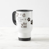 Schattige Paw Print Design voor trotse bontmama on Reisbeker (Voorkant links)