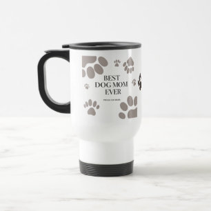 Schattige Paw Print Design voor trotse bontmama on Reisbeker