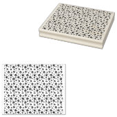 Schattige Paw Print Patroon Rubber Stamp Rubberstempel (Gestempeld)