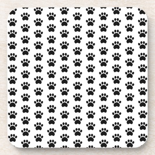 Schattige Paw Print Pattern Onderzetter (Voorkant)
