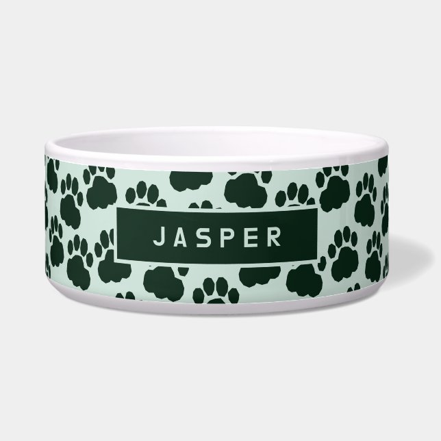Schattige Paw Prints  Pet Voerbakje (Voorkant)