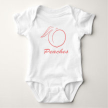 Schattige, Peaches Baby Bodysuit, One-Piece