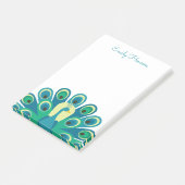 Schattige Peacock gepersonaliseerd Post-it Notitie Post-it® Notes (Schuin)