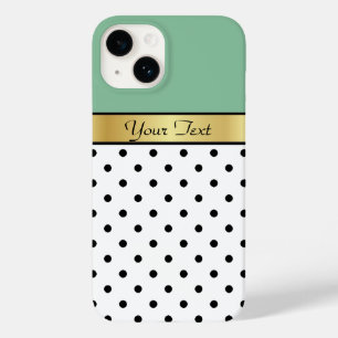 Schattige Peapod Green White Black Stippen Gold Ri Case-Mate iPhone Case