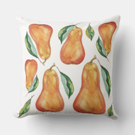 Schattige Pear Pattern Watercolor Art Handbeschild Kussen