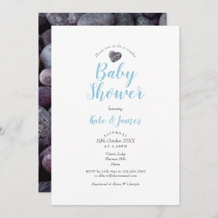 Schattige Pebble Heart Couples Baby shower / Stroo Kaart