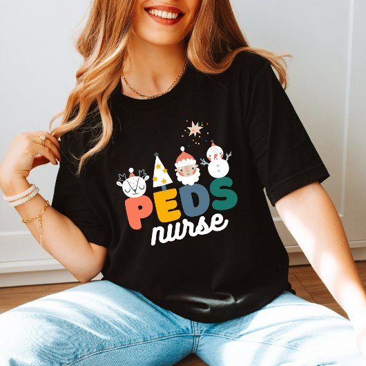 Schattige Peds Verpleegster Kerstmis Voor NICU PIC T-shirt