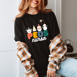Schattige Peds Verpleegster Kerstmis Voor NICU PIC T-shirt