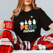 Schattige Peds Verpleegster Kerstmis Voor NICU PIC T-shirt