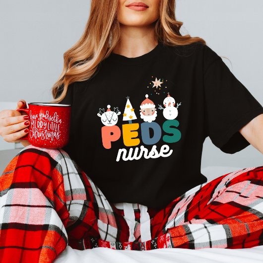Schattige Peds Verpleegster Kerstmis Voor NICU PIC T-shirt