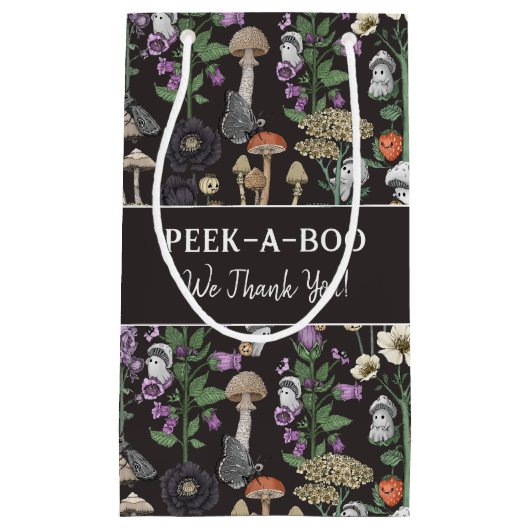Schattige Peek-a-Boo Ghost Halloween Baby shower Klein Cadeauzakje (Voorkant)