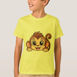 Schattige Peekaboo Aap T-shirt