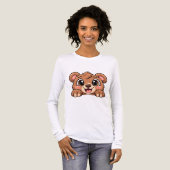 Schattige Peekaboo Beer Tri-Blend Shirt (Voorkant)