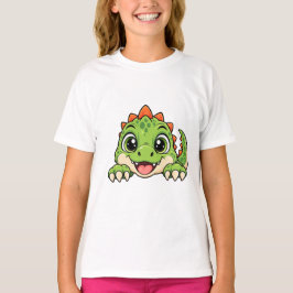Schattige Peekaboo Dinosaurus T-shirt