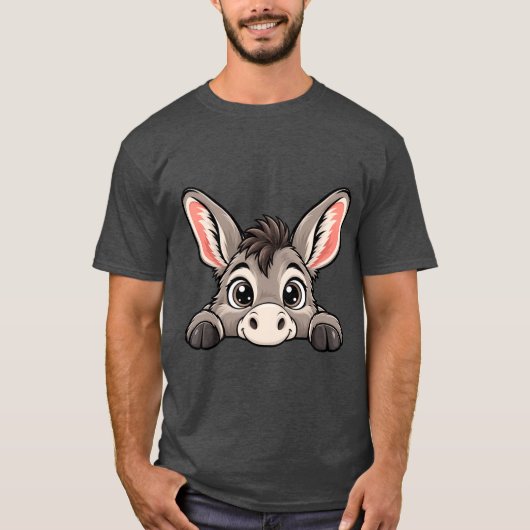 Schattige Peekaboo Ezel T-shirt (Voorkant)