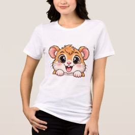 Schattige Peekaboo Hamster Tri-Blend Shirt