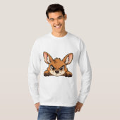Schattige Peekaboo Kangoeroe T-shirt (Voorkant volledig)