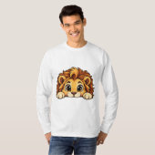 Schattige Peekaboo Leeuw T-shirt (Voorkant volledig)