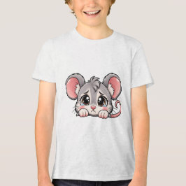 Schattige Peekaboo Muis Tri-Blend Shirt