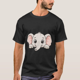 Schattige Peekaboo Olifant T-shirt