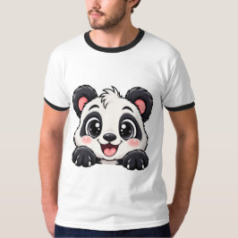 Schattige Peekaboo Panda T-shirt