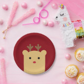 Schattige Peekaboo Rendier Holiday Paper Bord (Feest)