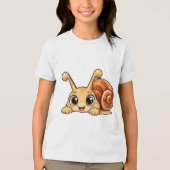 Schattige Peekaboo Slak Tri-Blend Shirt (Voorkant)