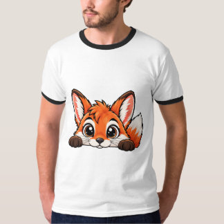 Schattige Peekaboo Vos T-shirt