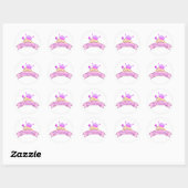 Schattige Peeking Baby Princess Ronde Sticker (Vel)