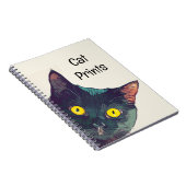 Schattige Peeking Cat Design Spiraalvormig Notitie Notitieboek (Rechterzijde)