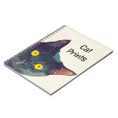 Schattige Peeking Cat Design Spiraalvormig Notitie Notitieboek (Linkerzijde)