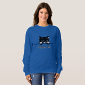 Schattige Peeking Cat Design Sweatshirt (Voorkant volledig)