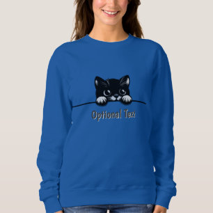 Schattige Peeking Cat Design Sweatshirt