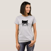 Schattige Peeking Cat Design T-shirt (Voorkant volledig)