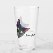 Schattige Peeking Cat Gesponnen-y Vida Drink Glas (Achterkant)