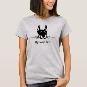 Schattige Peeking Pup ontwerp T-shirt