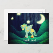 Schattige Pegasus slaapt onder de sterren Paard Be Briefkaart (Voorkant / Achterkant)