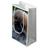 Schattige Pekingese Puppy Klein Cadeauzakje (Voorkant Gekanteld)